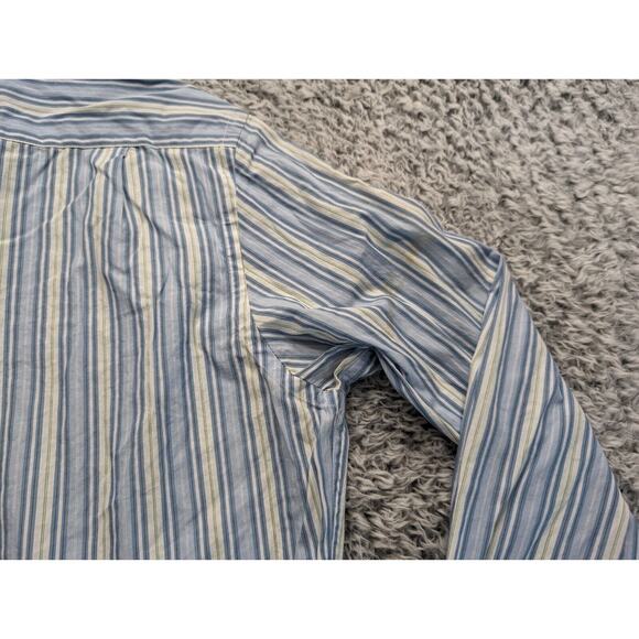 Banana Republic Shirt Men Medium Blue Stripe Classiccore Preppy Minimal Casual - Picture 6 of 7